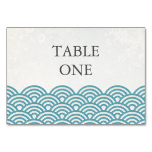Japanese Seigha Stylised Waves Table Number