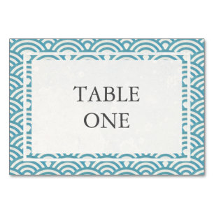 Japanese Seigha Stylised Waves Table Number