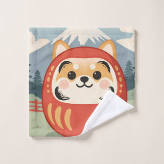 Japanese Shiba Inu Lucky Dog Washcloth Wash Cloth