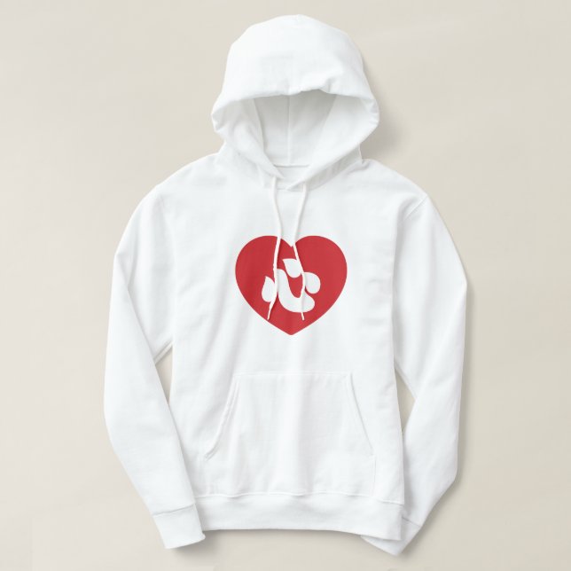 Japanese Shin Kanji Kokoro Heart 心 Hoodie (Design Front)