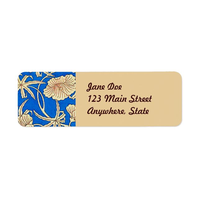 Japanese silk fabric - blue and beige (Front)
