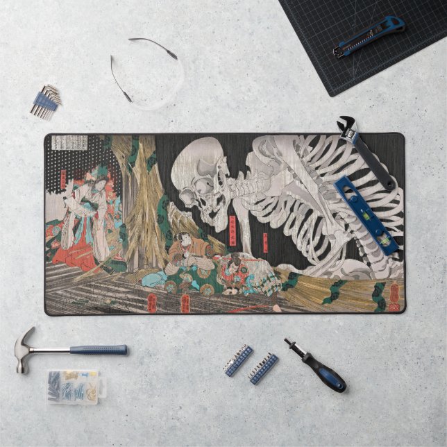 Japanese Skeleton Spectre Ukiyo-e Desk Mat (Workstation)