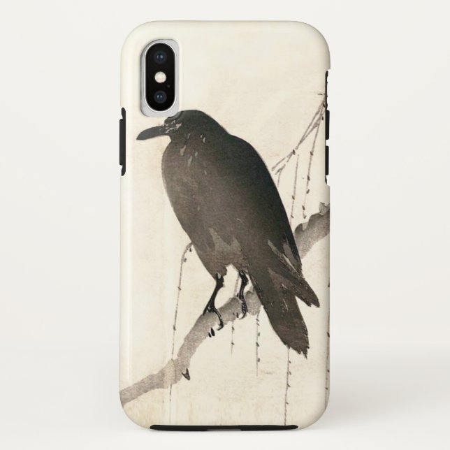 Japanese sketch of a raven Case-Mate iPhone case (Back)