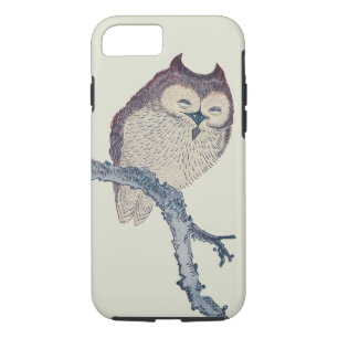 Japanese Sleeping Owl Night Artwork Case-Mate iPhone Case