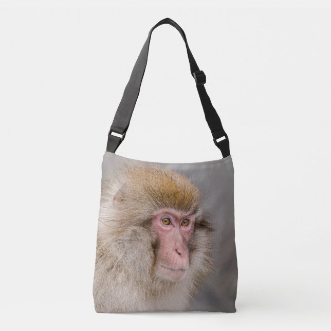 Japanese Snow Monkey Nature Crossbody Bag (Front)