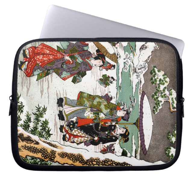 Japanese Snowscape Laptop Sleeve (Front)