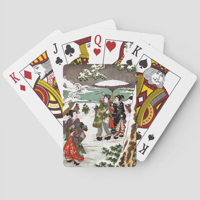 Japanese Snowscape Playing Cards (Back)