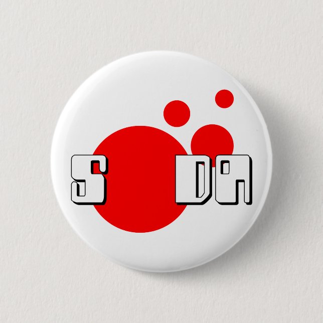 Japanese SODA 6 Cm Round Badge (Front)