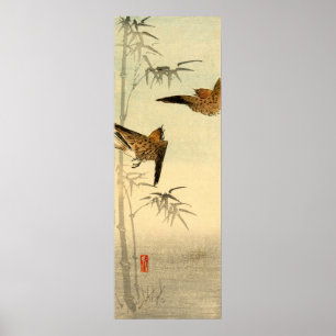 Japanese Sparrows no.1 Poster