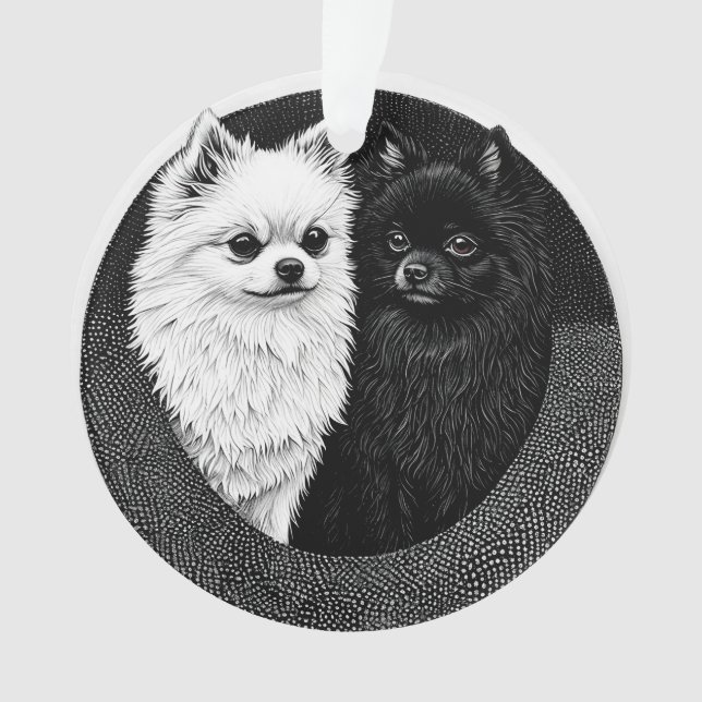 Japanese spitz dog ornament (Front)