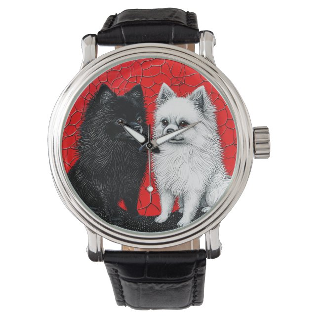 Japanese spitz dog watch (Front)