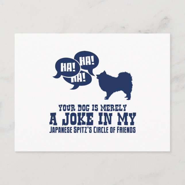 Japanese Spitz Postcard (Front)
