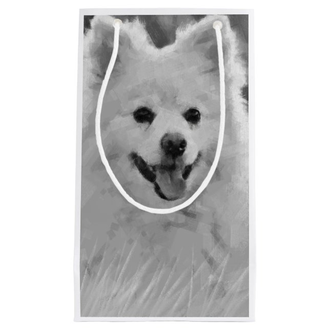 Japanese Spitz Small Gift Bag (Front)