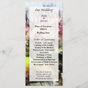 Japanese Spring Wedding Program Programme