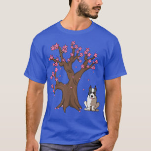 Japanese StafforShire Bull Terrier Cherry Blossom T-Shirt