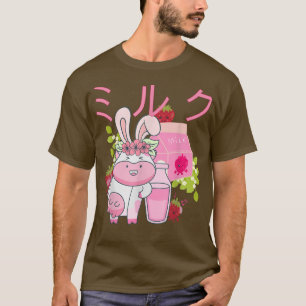 Japanese Strawberry Milk Pop Art Design  T-Shirt