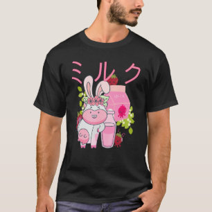 Japanese Strawberry Milk Pop Design T-Shirt