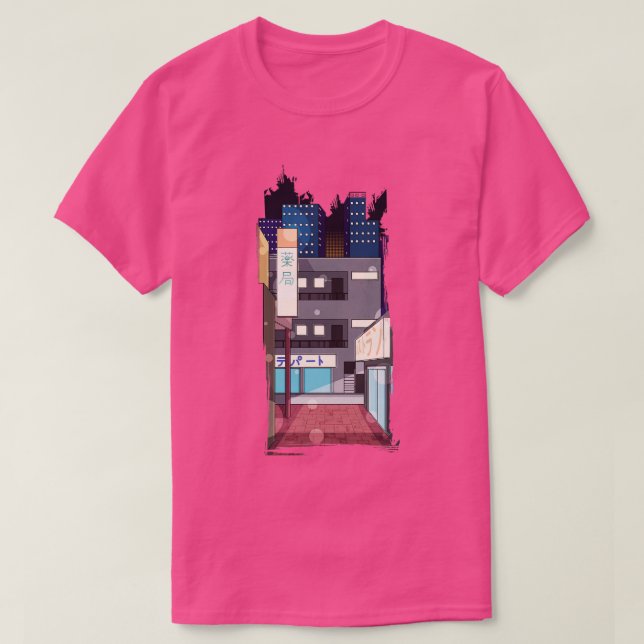 Japanese Street Tokyo Japan T-Shirt (Design Front)
