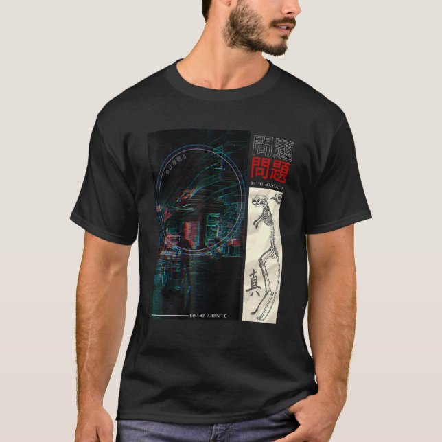 Japanese Streetwear Men Women Cyberpunk Aesthetic  T-Shirt (Front)