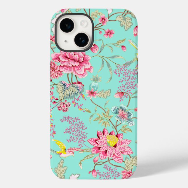 Japanese Style Floral and Bird Pattern Case-Mate iPhone Case (Back)