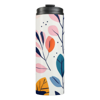 Japanese Style Floral Pattern Design Thermal Tumbler