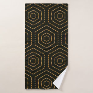 Japanese style golden seamless pattern background bath towel