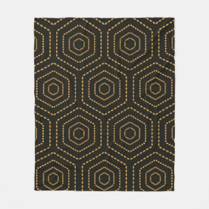 Japanese style golden seamless pattern background fleece blanket