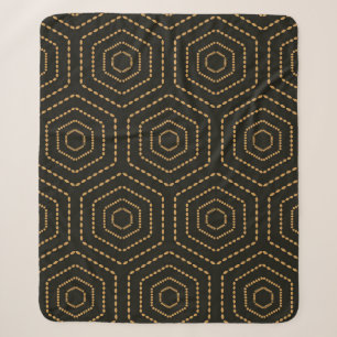 Japanese style golden seamless pattern background  sherpa blanket