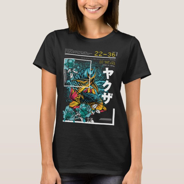 Japanese Style Koi Fish T-Shirt (Front)