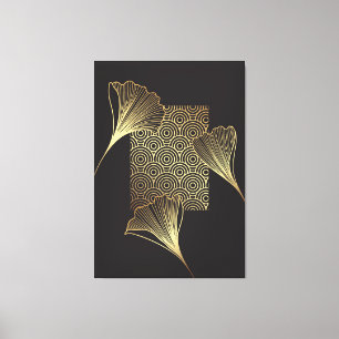 Japanese style line art canvas print