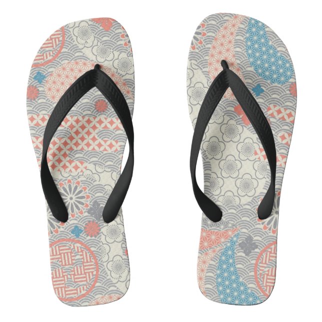 Japanese style pattern. Illustration. Jandals (Footbed)