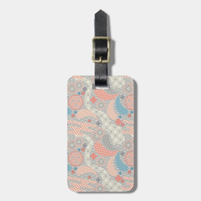 Japanese style pattern. Illustration. Luggage Tag (Front Vertical)