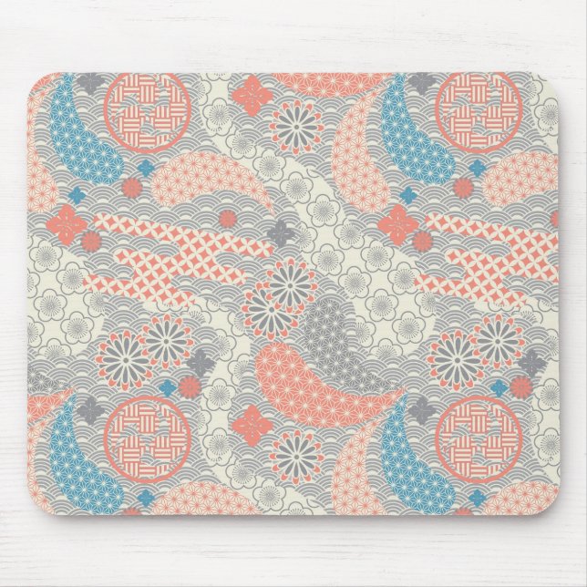 Japanese style pattern. Illustration. Mouse Pad (Front)