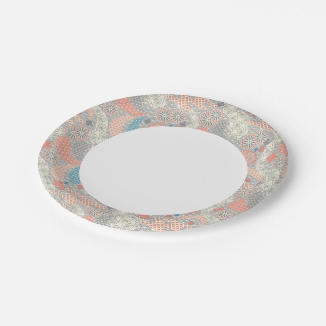 Japanese style pattern. Illustration. Paper Plate (Angled)