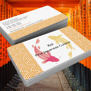 Japanese Style Sake Bar Sushi Restaurant Chef Business Card