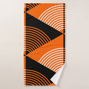 Japanese style seamless pattern with triangles and bath towel