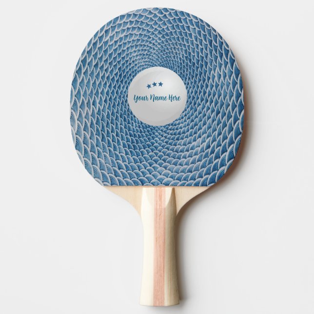 Japanese Style Table Tennis, Personalized Name  Ping Pong Paddle (Front)