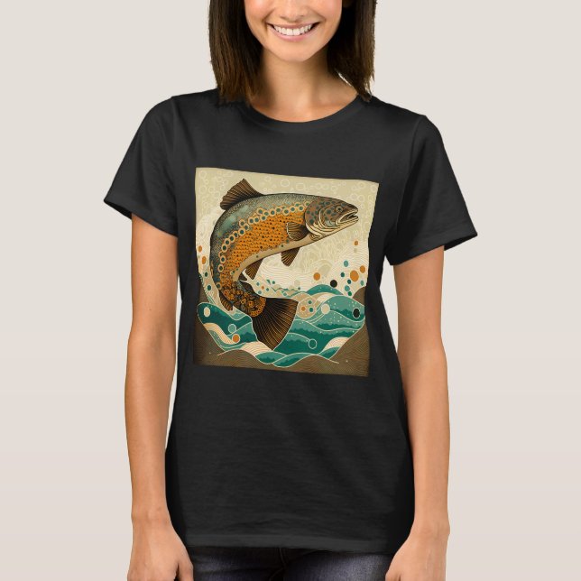 Japanese Style Trout T-Shirt (Front)