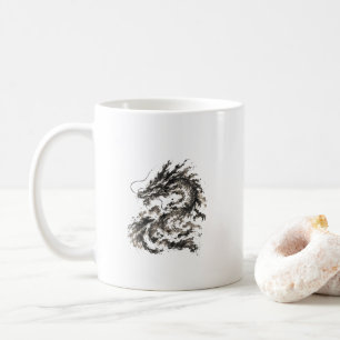 Japanese Sumi-e Dragon Coffee Mug