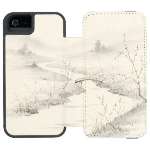 Japanese Sumi-e Misty Landscapes Incipio Watson™ iPhone 5 Wallet Case