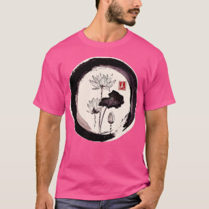 Japanese Sumi E Rosie Water Lily T-Shirt