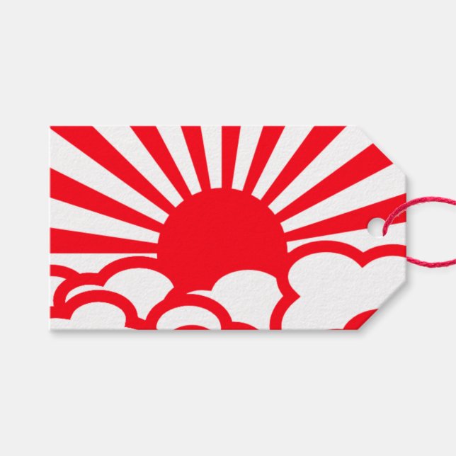 Japanese Sun Rising  Gift Tags (Front (Horizontal))