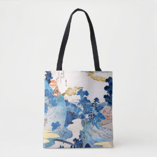 Japanese Sunrise Landscape, Kuniyoshi, Ukiyo-e Tote Bag
