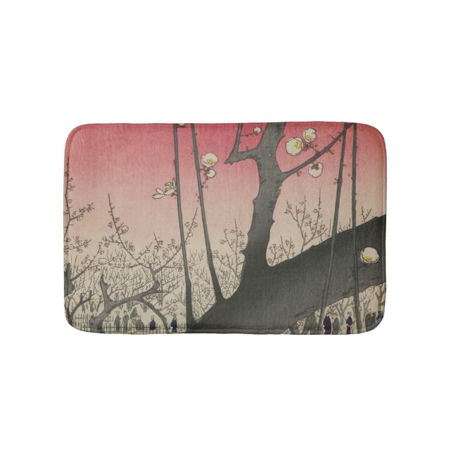 Japanese sunrise sunset plum estate trees bath mat (Front)