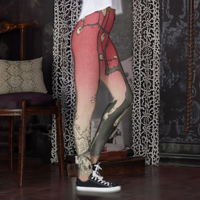 Japanese sunrise sunset plum estate trees leggings (Creator Uploaded)