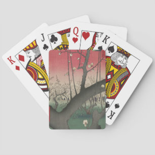 Japanese sunrise sunset plum estate trees playing cards