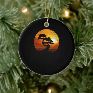 Japanese Sunset Art Nature Japan Bonsai Tree Ceramic Tree Decoration