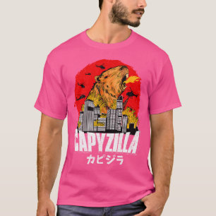Japanese Sunset Capyzilla Funny Capybara T-Shirt