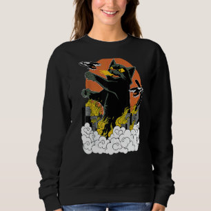 Japanese Sunset Catzilla Sweatshirt