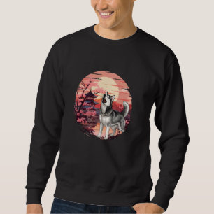 Japanese Sunset Siberian Husky Sweatshirt